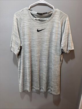 Nike Pro Fitted Men’s Gray Dri-FIT Performance T-Shirt